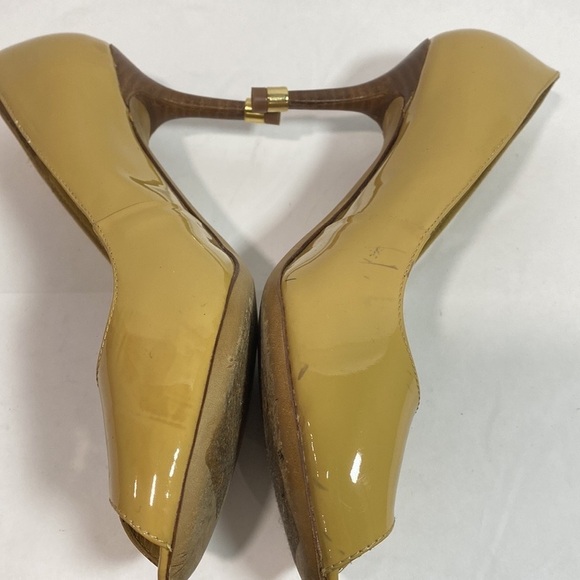 Tory Burch open toe pump mustard yellow - Picture 5 of 15